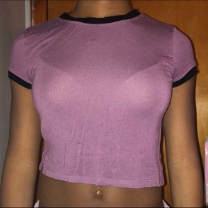 Purple and Black crop top